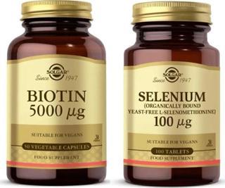 Solgar Biotin 5000 Mcg 50 Kapsül+ Selenium 100 Tablet