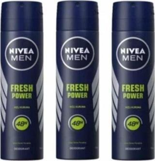 Nivea Men Fresh Power Pudrasız 48H Uzun Süren Ferahlık Erkek Deodorant X 3 Adet