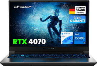 Erazer Deputy P60 MD62624 Intel Core i7 13620H 16GB 1TB SSD RTX4070 Windows 11 Home 15.6" 144Hz FHD Taşınabilir Bilgisayar