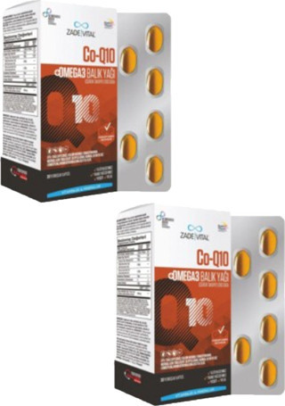 Zade Vital Co-Q10 Omega3 Balık Yağı 30 Kapsül 2 Adet