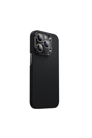 Benks iPhone 14 Pro Uyumlu Kılıf Magsafe Özellikli Karbon Fiber 600D Essential Kevlar Kapak