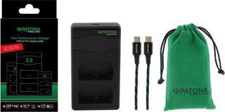 Patona 161924 Premium LP-E6 Canon İkili USB-C Şarj Cihazı + PD20W Adaptör