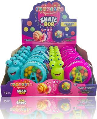 Şekeyci Fun Vesta Eğlenceli Salyangoz Sakız Makinesi 12 Adet