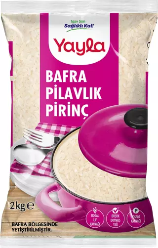 Yayla Pilavlık Pirinç Bafra Bölgesi Mahsulü 2 kg
