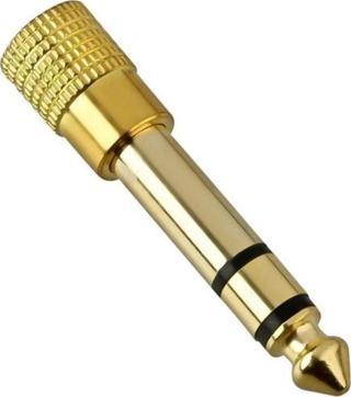 Segah Müzik 6.3 Mm Erkek To 3.5 Mm Dişi Çevirici Dönüştürücü Jak Adaptör Gold Bakır Kaplama