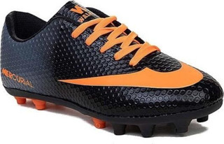 Walked 401-25 Çocuk Halı Saha Çivili Krampon Siyah Turuncu 31-35