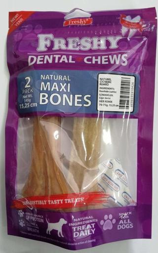 Freshy Maxi Bones Naturel Kemik Köpek Ödülü 2li Paket - 15 cm