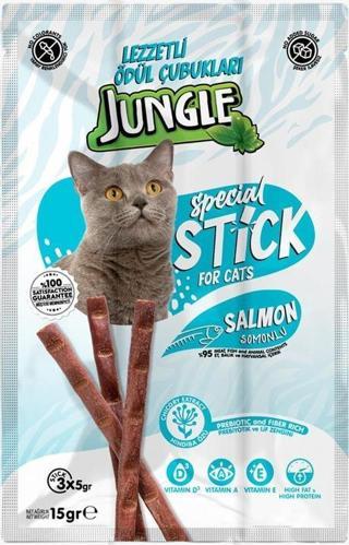 Jungle Kedi Stick Somonlu Kedi Ödül Maması 3 X 5 Gr