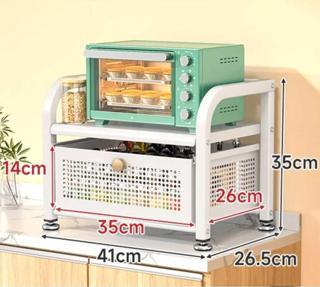Trendesk Metal Beyaz Mutfak Tezgah Üstü Çekmeceli Organizer 35*35*26,5*14