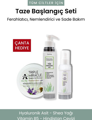 İxora Tüm Cilt Tipleri İçin Taze Başlangıç Seti - Çanta Hediyeli