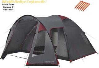 Evolite Excamp 5 Pro Sun Fresh Aile Çadırı UPF80(Evolite 6'LI ÇADIR KAZIĞI)