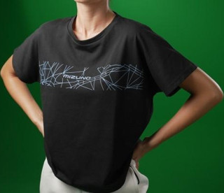 Mizuno Athletics Graphic Kadın Tişört Siyah