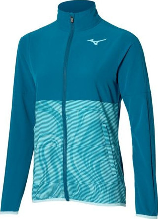 Mizuno Charge Printed Jacket Erkek Yağmurluk Mavi