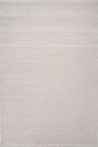 Artemis Halı Karizma 02811B Bej Beyaz Modern Çizgili Halı