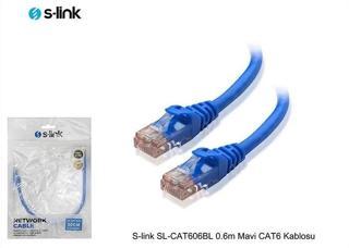 S-lınk Sl-cat606bl Cat6 Patch 60cm Kablo (mavi)