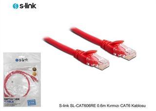 S-lınk Sl-cat606re Cat6 Patch 60cm Kablo (kırmızı)