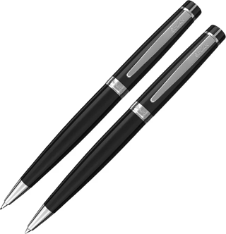 SCRİKSS 38 TÜKENMEZ KALEM+VERSATİL KALEM SETİ SİYAH-KROM