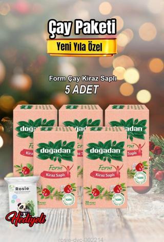 Form Çay Kiraz Saplı 20'li X 5 ve Rosıe Pamuk