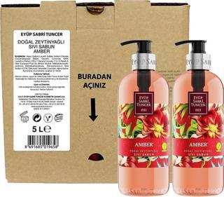 Eyüp Sabri Tuncer Amber Doğal Zeytinyağlı Sıvı Sabun Seti 6 Litre