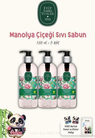 Eyüp Sabri Tuncer 3'lü Sıvı Sabun Manolya Çiçeği 500 ml ve ROSIE Pamuk 60'lı
