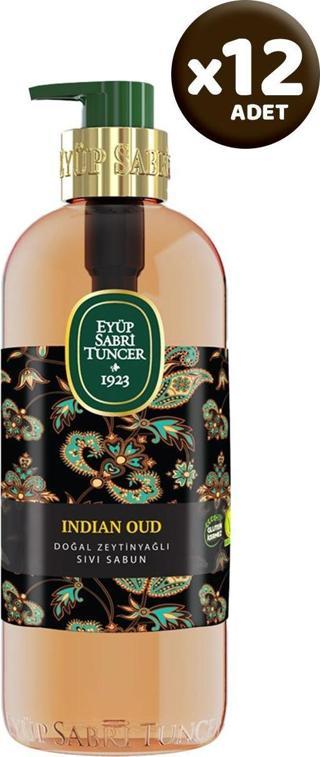 Eyüp Sabri Tuncer Indian Oud Doğal Zeytinyağlı Sıvı Sabun 500 ml x 12 Adet