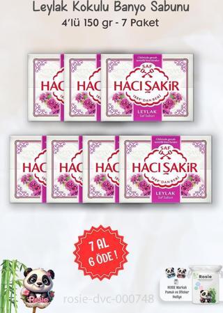 7 AL 6 ÖDE Hacı Şakir Leylak Kokulu Banyo Sabunu 4 x 150 gr ve ROSIE