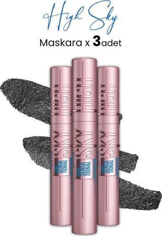 Maybelline New York Lash Sensational Sky High Waterproof Maskara Siyah x 3 Adet