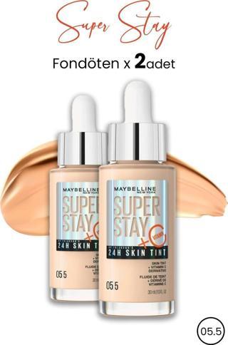 Maybelline Super Stay 24H Skin Tint Fondöten 05.5 30 ml  x 2 Adet