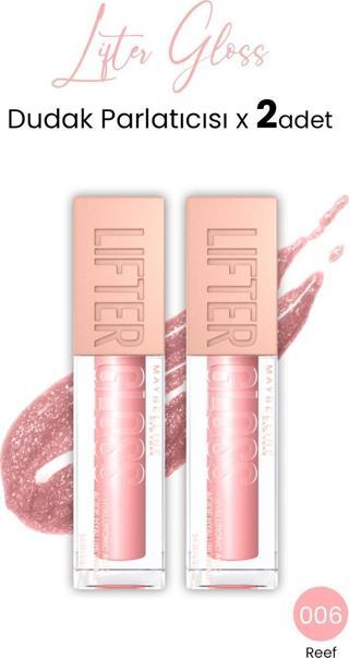 Maybelline New York Lifter Gloss Dudak Parlatıcısı 006 Reef x 2 adet