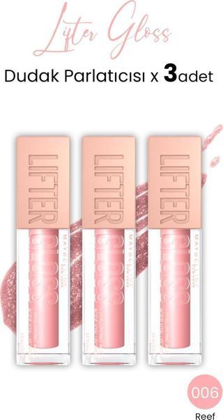 Maybelline New York Lifter Gloss Dudak Parlatıcısı 006 Reef x 3 adet
