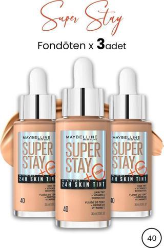 Maybelline Super Stay 24H Skin Tint Fondöten 40 30 ml  x 3 Adet