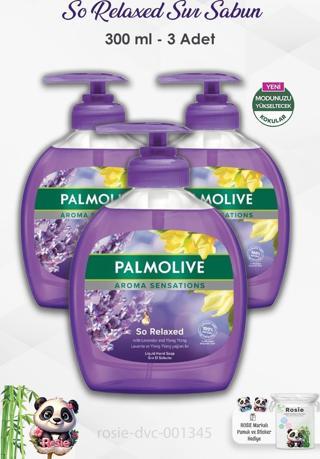3'lü Set Palmolive Aroma Sensations So Relaxed Sıvı Sabun 300 ml ve ROSIE 