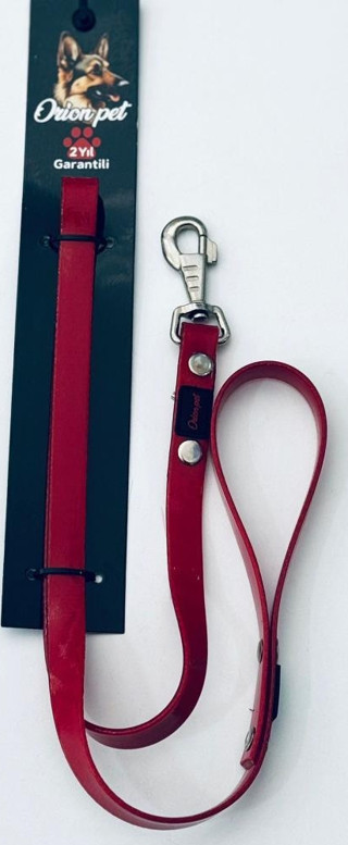 Orion Silikon Kaplı Köpek Gezdirme Kayışı Kırmızı 2X127 Cm