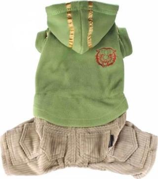 Doggy Dolly Yeşil Kapşonlu Köpek Elbisesi Small