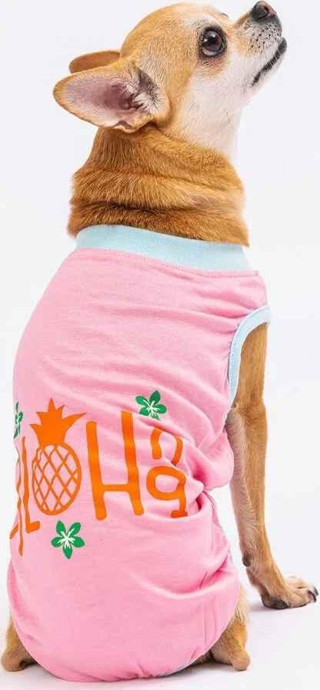 Pawstar Pink Aloha Köpek T-Shirt Small