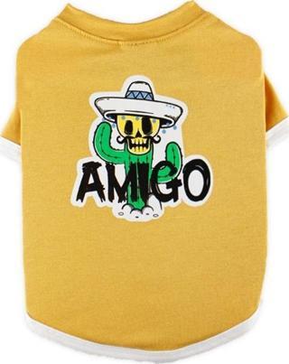 Zampa Amigo Sarı Kedi Köpek T-Shirt XLarge