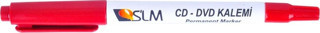 Slm Asetat Kalemi (CD-DVD Kalemi) Kırmızı S Uç (12 Li Paket)