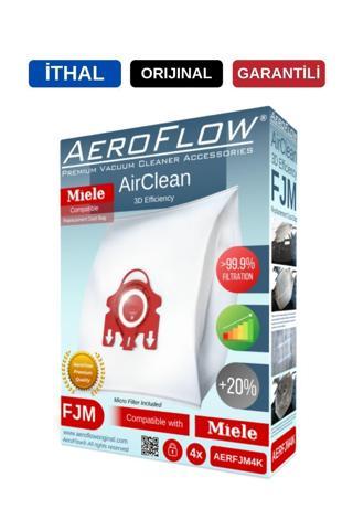Aeroflow Miele Complete C3 Cat & Dog Powerline Uyumlu Toz Torbası (Dörtlü Paket)