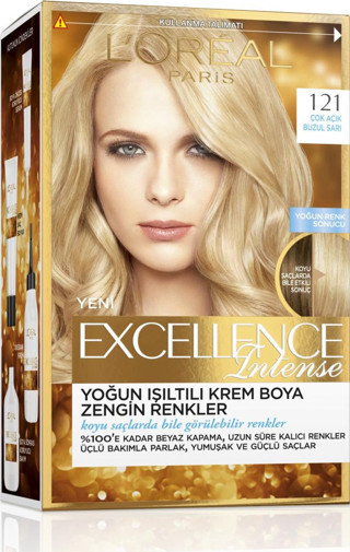 L'Oréal Paris Excellence Intense Saç Boyası 121 Çok Açık Buzul Sarı