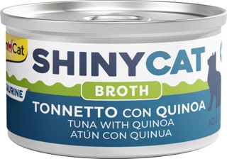 GimCat Shinycat Broth (Sos İçinde) Kinoalı Ton Balıklı Kedi Konservesi 70Gr