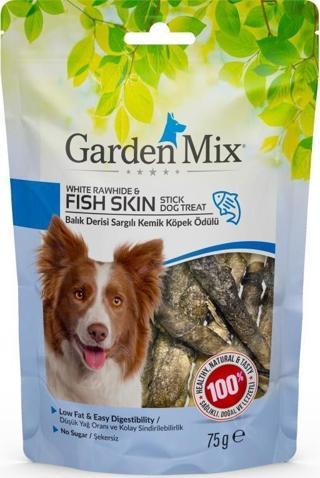 Garden Mix Balık Derisi Sargılı Kemik Köpek Ödülü 75 Gr