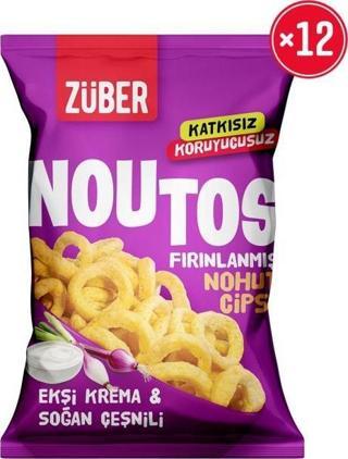 Züber Noutos Nohut Cipsi Ekşi Krema ve Soğanlı 55 gr X 12 Adet