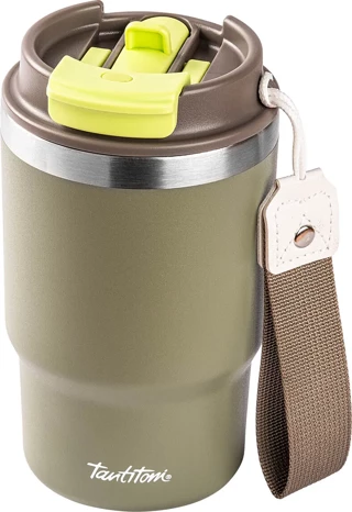 Tantitoni 050-01-OUTDOOR YEŞİL 2Sİ 1 ARADA KAPAKLI TERMOS BARDAK 480ML