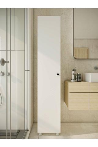 Montenero Çok Amaçlı Dolap Parlak Beyaz Banyo Dolabı