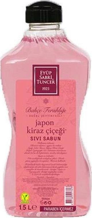 Eyüp Sabri Tuncer Doğal Zeytinyağlı Sıvı Sabun Japon Kiraz Çiçeği 1500 ML x 2