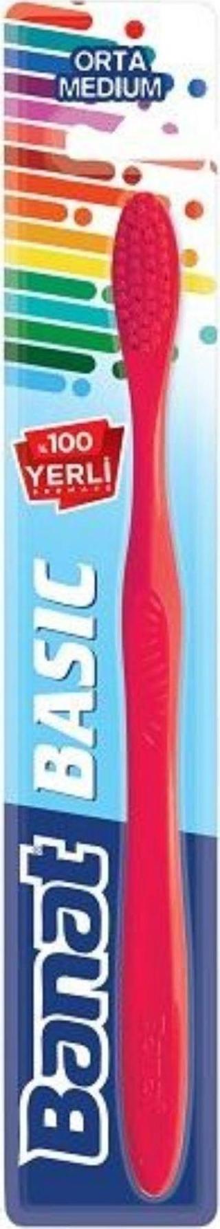 Banat Basic Diş Fırçası - Orta Sertlik Kırmızı