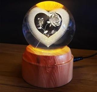 Kalpli Usb'li Dönen Cam Küre