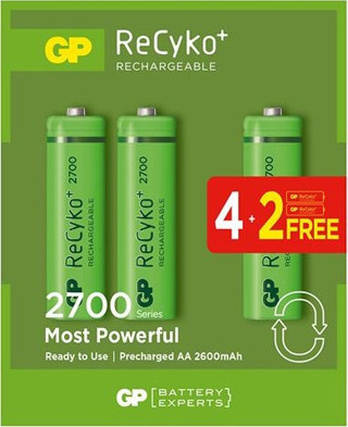 GP 2700 AA KALEM 6 LI ŞARJLI PİL 4+2 PAKET FİYATI