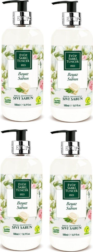 Eyüp Sabri Tuncer Beyaz Sabun Sıvı Sabun 500 ml x 4 Adet