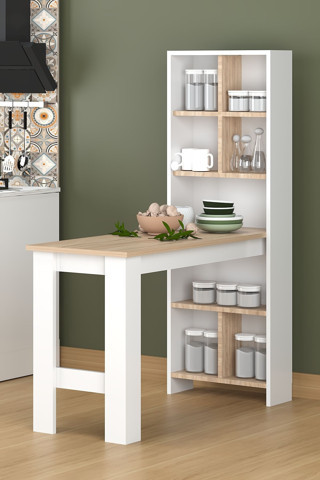 Fly Mobilya Riva Çok Amaçlı Dolap, Çok Amaçlı Masa, Mutfak Adası, Kiler Dolabı, Mutfak Masası
